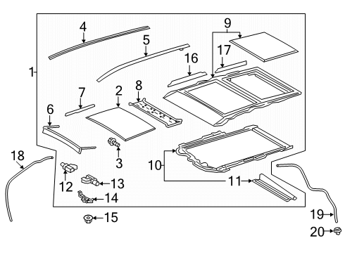 82171-42X62 Toyota Wire, Roof