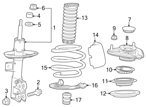 48510-80C88 Toyota Absorber Assembly, Shock