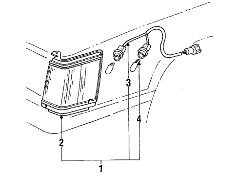 81610-32080 Toyota Parking Lamp, Passenger Side