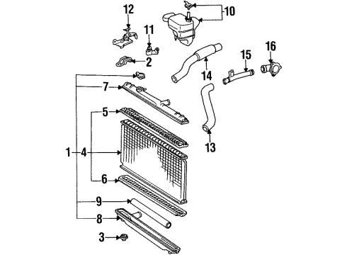 16410-AZ033 Toyota Radiator Assembly