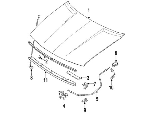 Toyota 53455-12050 Holder 53455-12050 Toyota Holder