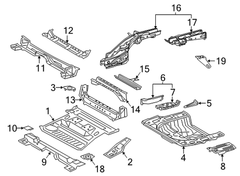 Toyota 58301-42903 Pan Sub-Assembly, Rear Floor 58301-42903 Toyota Pan Sub-Assembly, Rear Floor