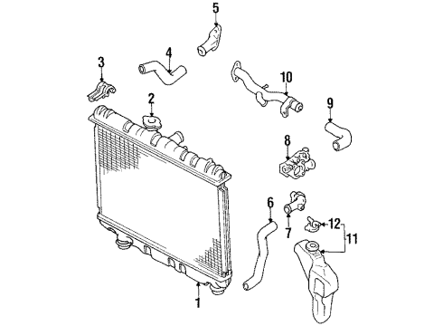 16535-11020 Toyota Radiator Lower Bracket