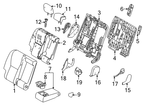 71845-60040-C0 Toyota Cap, Rear Seat Cover