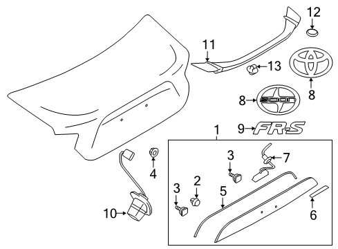 Toyota SU003-07306 Spoiler Seal SU003-07306 Toyota Spoiler Seal