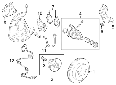 89544-0A020 Toyota ABS Sensor, Rear