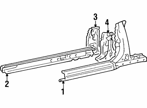 61338-16020 Toyota Pillar Reinforcement, Inner Driver Side