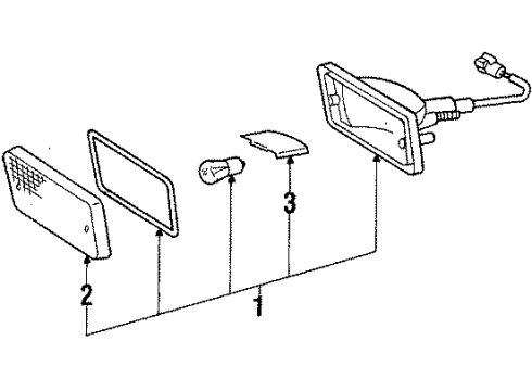 Toyota 81510-80006 Parking Lamp Assy, Passenger Side 81510-80006 Toyota Parking Lamp Assy, Passenger Side