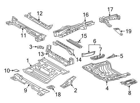 58311-0R903 Toyota Pan, Rear Floor Sub-Assembly Fo