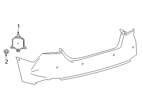 88162-33123 Toyota Sensor, Blind Spot Monitor