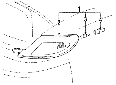 81741-20180 Toyota Lens, Driver Side