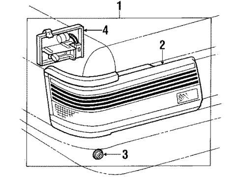Toyota 81550-32140 Tail Lamp Assembly, Passenger Side 81550-32140 Toyota Tail Lamp Assembly, Passenger Side