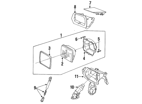 54110-17020 Toyota Housing Assembly, Passenger Side