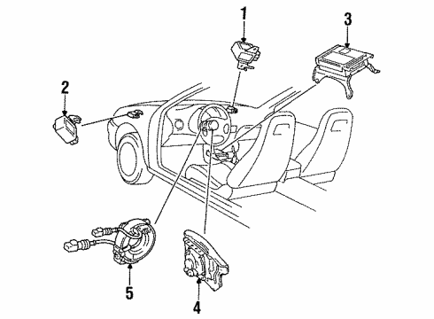 89173-19055 Toyota Impact Sensor, Front Passenger Side