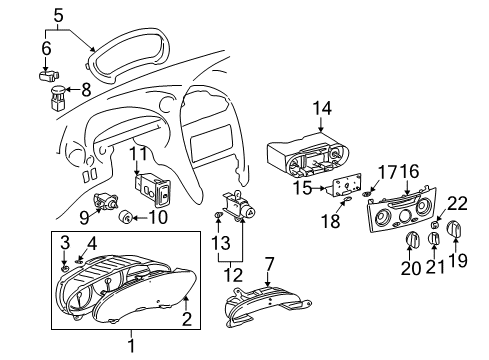 83220-20510 Toyota Speedometer Head