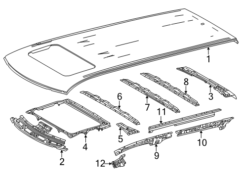 63144-0C060 Toyota Roof Bow