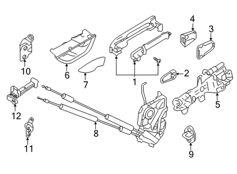 SU003-11260 Toyota Plug, Front Door Inside Handle Bezel, Driver Side
