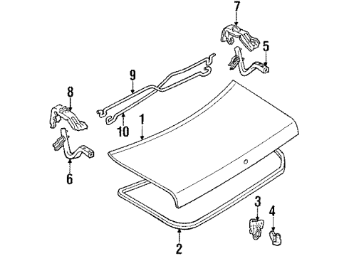 Toyota 64461-22200 Weatherstrip 64461-22200 Toyota Weatherstrip
