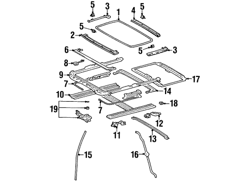 63245-41020 Toyota Rail Assembly Bracket, Passenger Side
