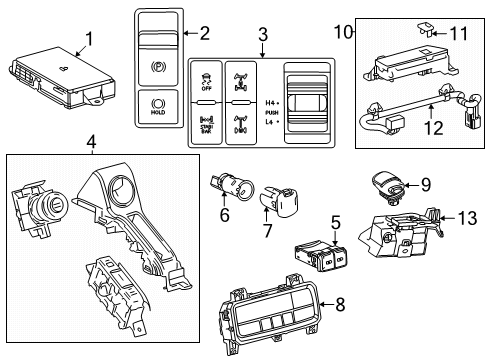 Toyota 84223-60290 Switch, Transfer Position 84223-60290 Toyota Switch, Transfer Position
