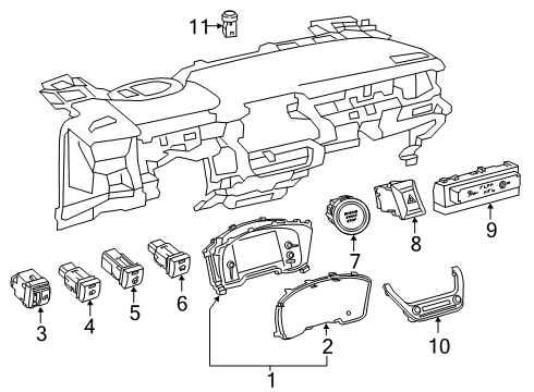 83800-1EE82 Toyota Meter Assembly, Combination