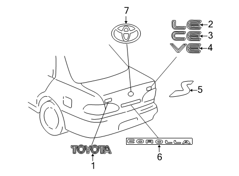 PT211-12981 Toyota Nameplate
