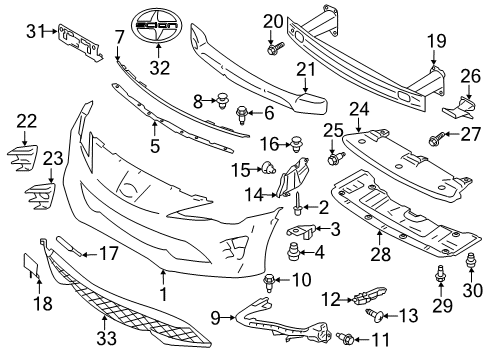 PZ321-18002 Toyota Valance Panel, Front
