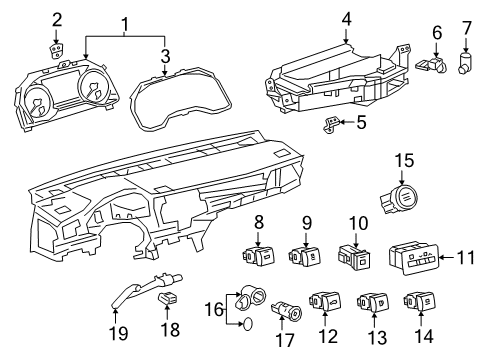 Toyota 83800-07651-RP Instrument Cluster 83800-07651-RP Toyota Instrument Cluster