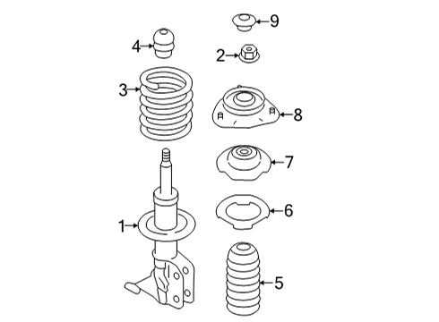 Toyota SU003-11420 Absorber Assembly, Shock, Front Driver Side SU003-11420 Toyota Absorber Assembly, Shock, Front Driver Side