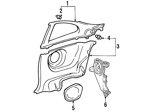 62470-20180-C0 Toyota Upper Quarter Trim, Inner Passenger Side
