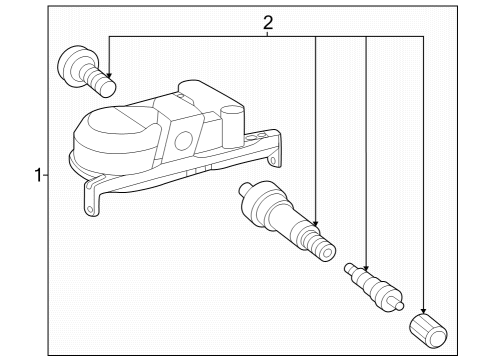 Toyota 42607-0C110 Valve Sub-Assembly, Tire 42607-0C110 Toyota Valve Sub-Assembly, Tire