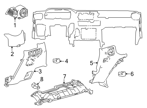 Toyota 81080-60460 Lamp Assembly, Interior 81080-60460 Toyota Lamp Assembly, Interior