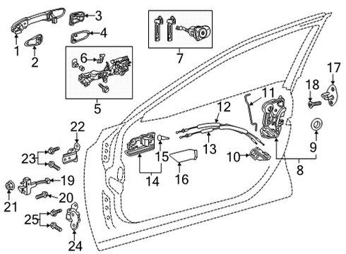 69205-02300-B3 Toyota Handle Sub-Assembly, Door