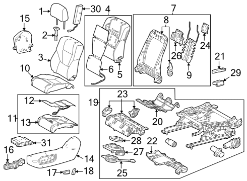 Toyota 87510-AN010 Heater Assembly, Seat 87510-AN010 Toyota Heater Assembly, Seat