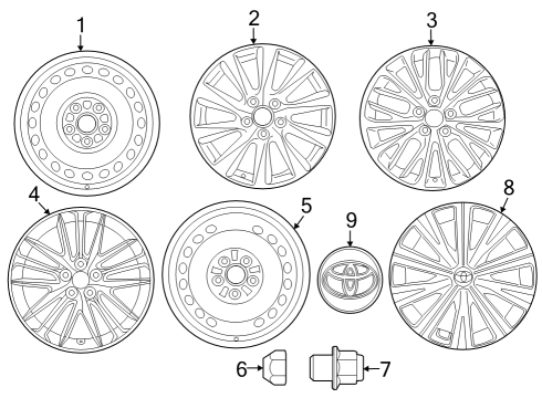 42602-06142 Toyota Cap Sub-Assembly, Wheel
