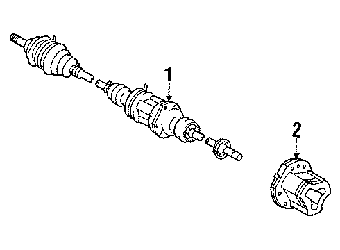 43420-20042 Toyota Axle Assembly, Driver Side