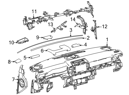 Toyota 55416-AK010 Retainer, Meter Hood 55416-AK010 Toyota Retainer, Meter Hood