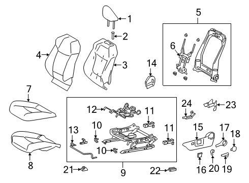 71074-F2630-B2 Toyota Cover Sub-Assembly, Front Seat Back