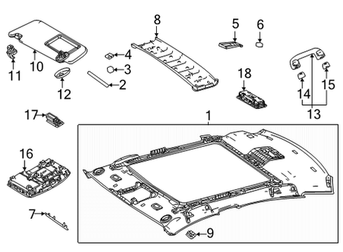 Toyota 81260-62111-B0 Lamp Assembly, Map 81260-62111-B0 Toyota Lamp Assembly, Map