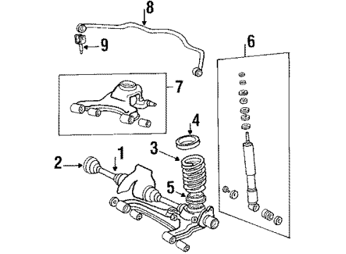 Toyota 48707-22917 Control Arm, Rear Driver Side 48707-22917 Toyota Control Arm, Rear Driver Side
