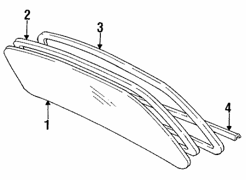 Toyota 64811-AA010-83 Back Glass 64811-AA010-83 Toyota Back Glass