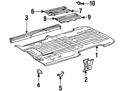 Toyota 57815-28020 Anchor Plate, Passenger Side 57815-28020 Toyota Anchor Plate, Passenger Side