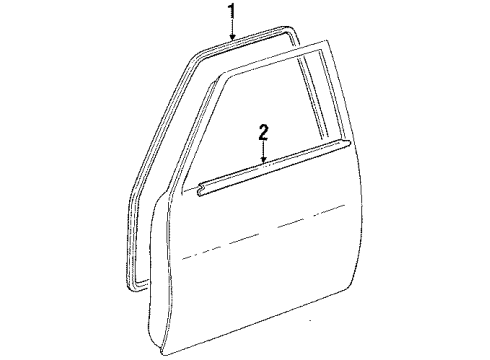 Toyota 67001-89164 Door Shell, Front Passenger Side 67001-89164 Toyota Door Shell, Front Passenger Side