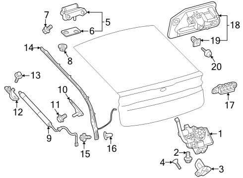 68920-47012 Toyota Unit Assembly, Power Back Door, Driver Side
