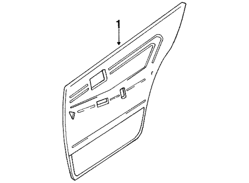 Toyota 68250-22010 Belt Weatherstrip, Rear 68250-22010 Toyota Belt Weatherstrip, Rear
