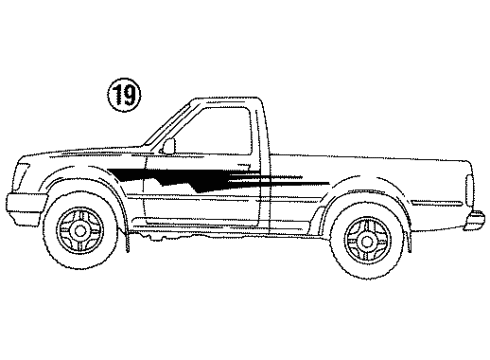 00211-89924-04 Toyota Stripe Tape, Blue, Driver Side