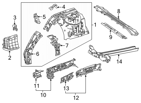 57088-30010 Toyota Bracket Sub-Assembly, Suspension Rebound