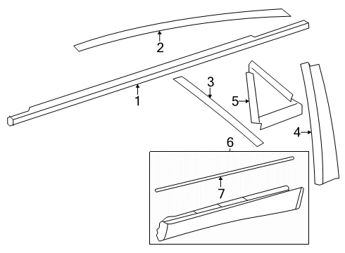 Toyota 67873-30071 Weatherstrip, Rear Door 67873-30071 Toyota Weatherstrip, Rear Door