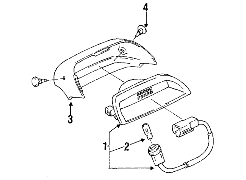81570-02040-B0 Toyota High Mount Lamp, Center