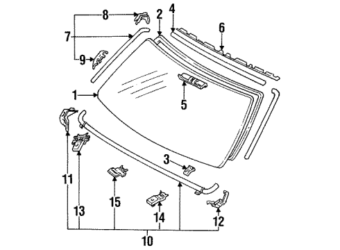 Toyota 56111-89147-83 Windshield, Blue 56111-89147-83 Toyota Windshield, Blue